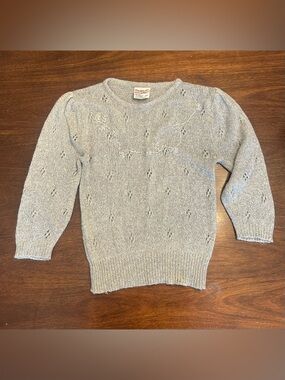Vintage Light Gray Knit Women's Sweater